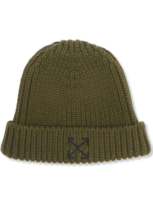 

Arrows-detail ribbed beanie, Off-White Arrows-detail ribbed beanie