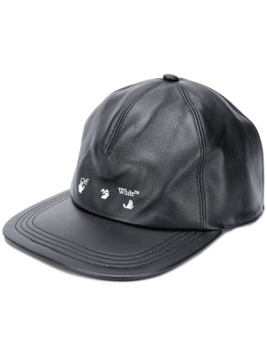 

Logo-print leather baseball cap, Off-White Logo-print leather baseball cap