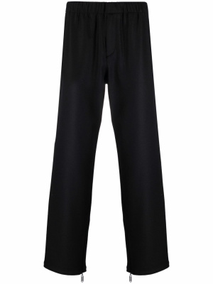 

Elasticated-waistband straight-leg trousers, Off-White Elasticated-waistband straight-leg trousers