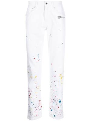 

X Marais Splatter slim jeans, Off-White X Marais Splatter slim jeans