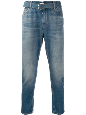 

Belted slim-fit jeans, Off-White Belted slim-fit jeans