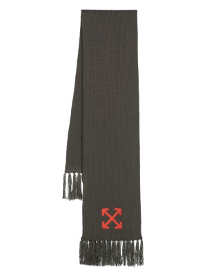 

Arrows-print wool scarf, Off-White Arrows-print wool scarf