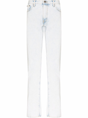 

Diag-stripe print slim fit jeans, Off-White Diag-stripe print slim fit jeans