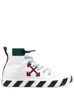 

Logo-embroidered hi-top sneakers, Off-White Logo-embroidered hi-top sneakers