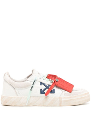 

Low Vulcanized distressed leather sneakers, Off-White Low Vulcanized distressed leather sneakers