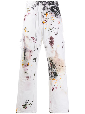 

Ink splash print slim jeans, Off-White Ink splash print slim jeans