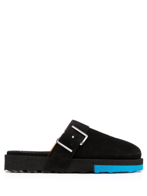 

Buckle-detail Sponge slippers, Off-White Buckle-detail Sponge slippers