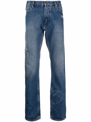 

Logo-print slim-fit jeans, Off-White Logo-print slim-fit jeans