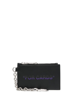 

Quote-print leather cardholder, Off-White Quote-print leather cardholder