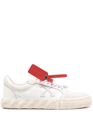 

Low Vulcanized distressed leather sneakers, Off-White Low Vulcanized distressed leather sneakers