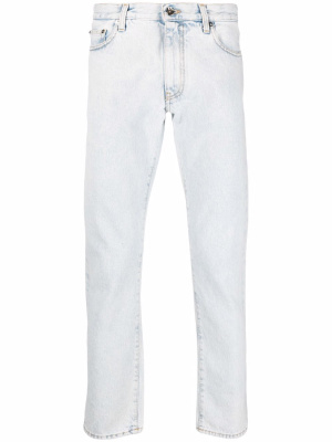 

Diag-stripe print slim fit jeans, Off-White Diag-stripe print slim fit jeans