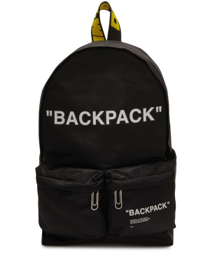 

Slogan-print zip-fastening backpack, Off-White Slogan-print zip-fastening backpack
