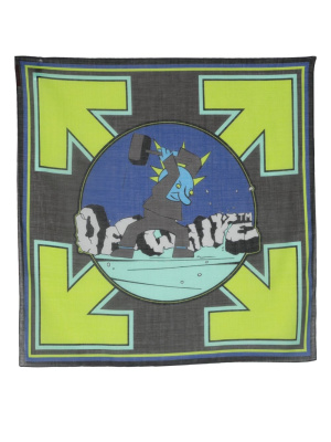 

Arrow-print square-shape scarf, Off-White Arrow-print square-shape scarf