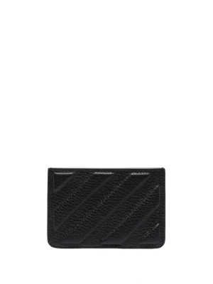 

Diag-stripe leather cardholder, Off-White Diag-stripe leather cardholder