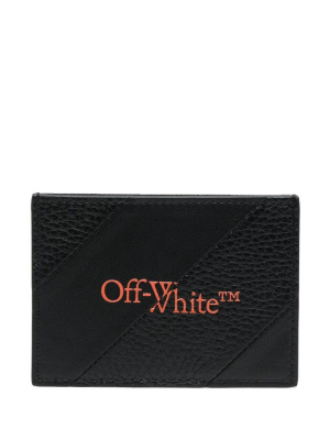 

Logo-print leather cardholder, Off-White Logo-print leather cardholder