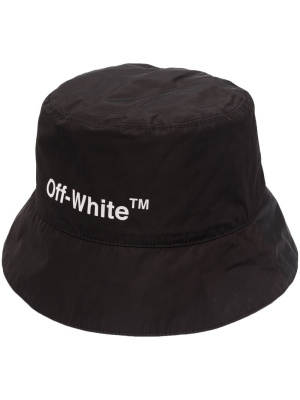 

Helvetica logo-print bucket hat, Off-White Helvetica logo-print bucket hat