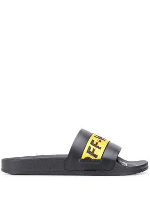 

Industrial logo print slides, Off-White Industrial logo print slides