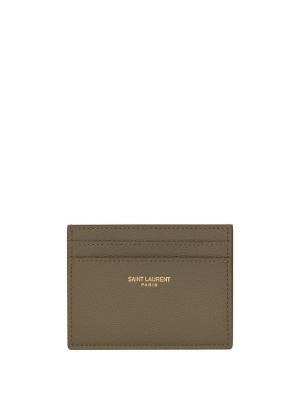 

Logo-print leather cardholder, Saint Laurent Logo-print leather cardholder