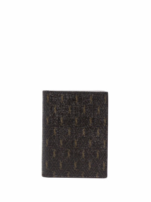 

Monogram print leather wallet, Saint Laurent Monogram print leather wallet
