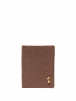 

Logo-plaque leather wallet, Saint Laurent Logo-plaque leather wallet