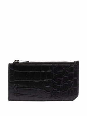 

Croco-effect wallet, Saint Laurent Croco-effect wallet