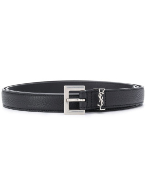 

Monogram appliqué adjustable belt, Saint Laurent Monogram appliqué adjustable belt