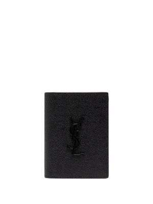 

Monogram pebbled-leather bi-fold wallet, Saint Laurent Monogram pebbled-leather bi-fold wallet