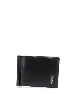 

Logo plaque money clip wallet, Saint Laurent Logo plaque money clip wallet