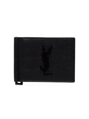 

Crocodile-embossed money clip wallet, Saint Laurent Crocodile-embossed money clip wallet