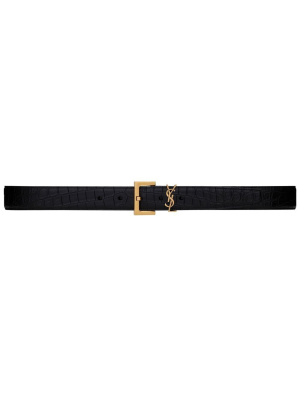 

Embossed buckle-fastening 30mm belt, Saint Laurent Embossed buckle-fastening 30mm belt