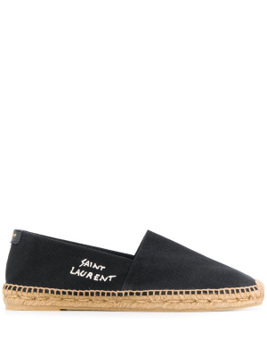 

Embroidered logo espadrilles, Saint Laurent Embroidered logo espadrilles