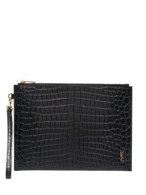 

Crocodile-effect leather iPad case, Saint Laurent Crocodile-effect leather iPad case