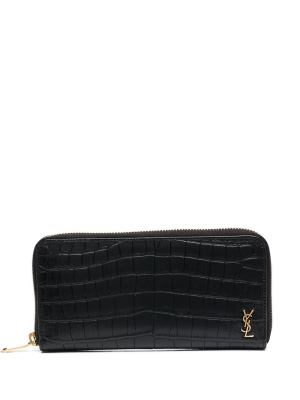 

Crocodile effect logo wallet, Saint Laurent Crocodile effect logo wallet