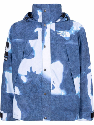 

X The North Face bleached denim-print mountain jacket, Supreme X The North Face bleached denim-print mountain jacket