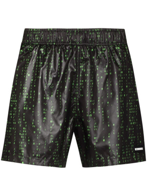 

Green Code swim shorts, VETEMENTS Green Code swim shorts