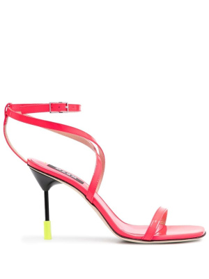 

Leather 100mm strappy sandals, MSGM Leather 100mm strappy sandals