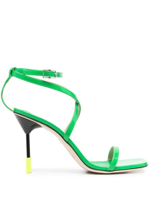 

Patent 100mm cross-strap sandals, MSGM Patent 100mm cross-strap sandals