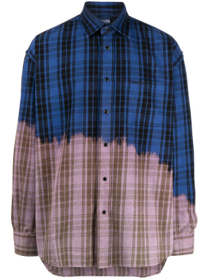 

Bleach-effect plaid shirt, VETEMENTS Bleach-effect plaid shirt
