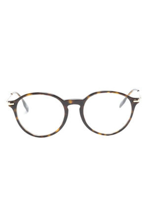 

Tortoiseshell-effect round-frame glasses, Burberry Eyewear Tortoiseshell-effect round-frame glasses