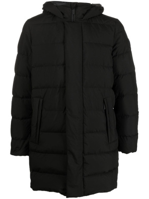 

Logo-patch hooded down coat, Woolrich Logo-patch hooded down coat