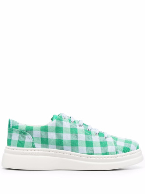 

Gingham-check print sneakers, Camper Gingham-check print sneakers