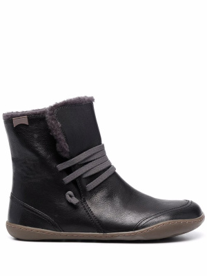 

Faux-fur lined leather ankle boots, Camper Faux-fur lined leather ankle boots