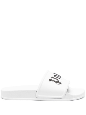 

Logo-print open-toe slides, Palm Angels Logo-print open-toe slides