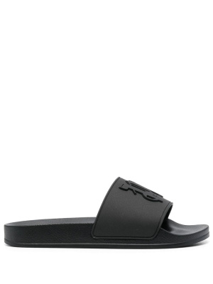 

Rubberised monogram flat slides, Palm Angels Rubberised monogram flat slides