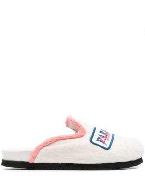 

Paradise patch terry-cloth mules, Palm Angels Paradise patch terry-cloth mules
