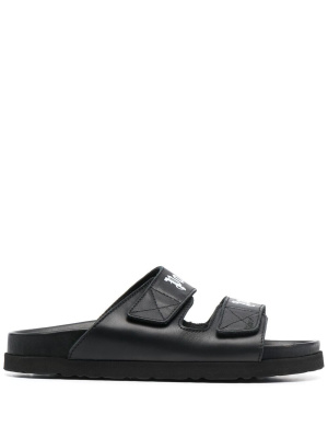 

Logo print double strap sandals, Palm Angels Logo print double strap sandals