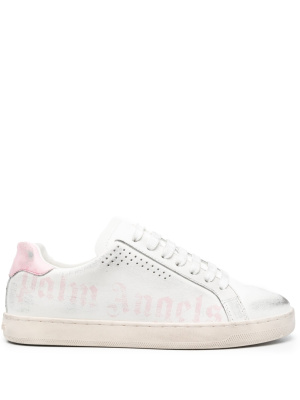 

Distressed logo-print sneakers, Palm Angels Distressed logo-print sneakers