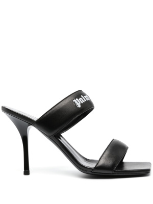 

105mm logo-print leather sandals, Palm Angels 105mm logo-print leather sandals