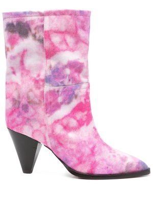 

Tie-dye print denim boots, ISABEL MARANT Tie-dye print denim boots