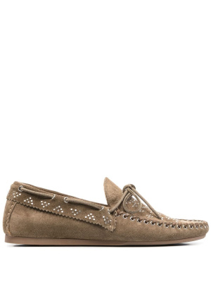 

Stud-embellished suede loafers, ISABEL MARANT Stud-embellished suede loafers